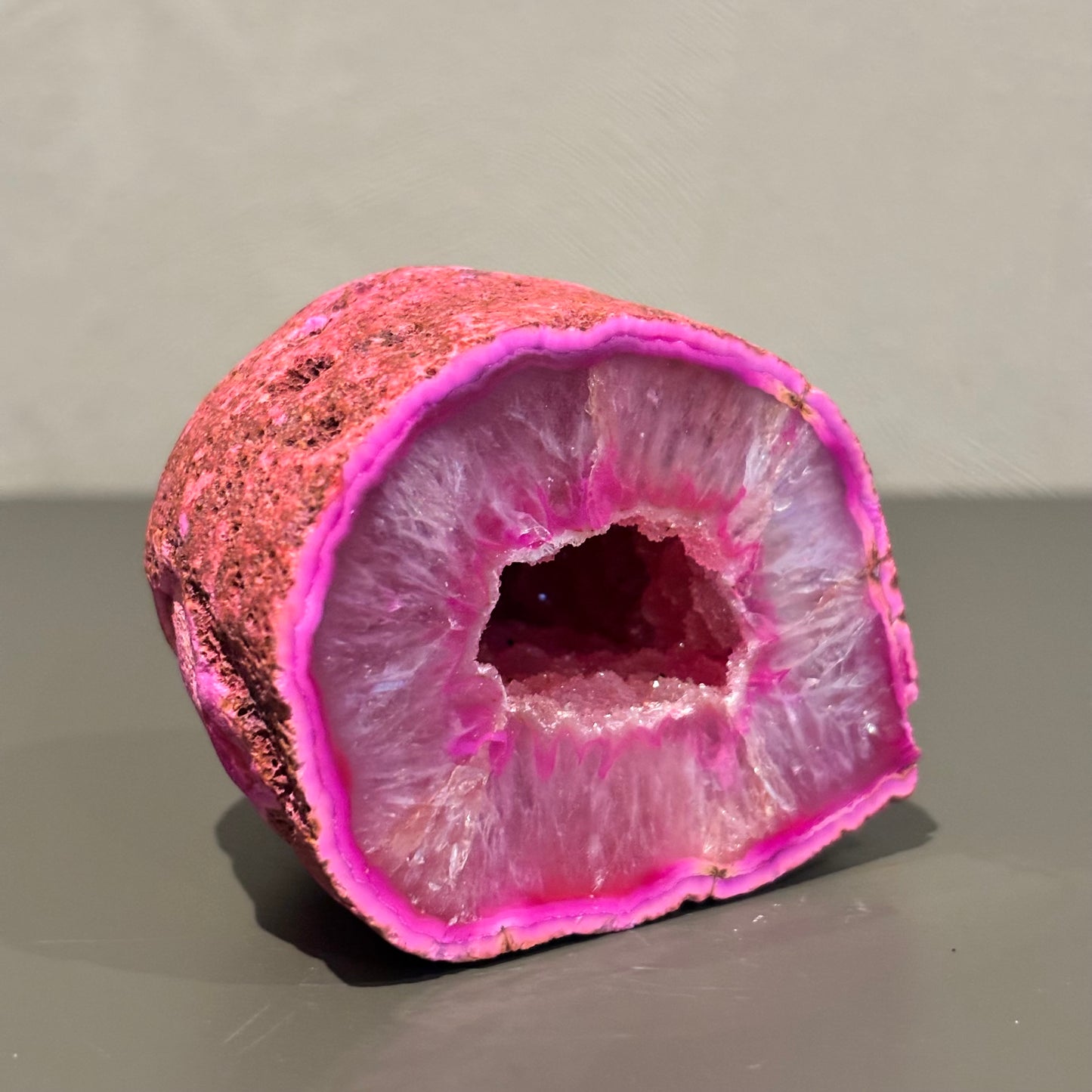 Roze gekleurde agaat #65