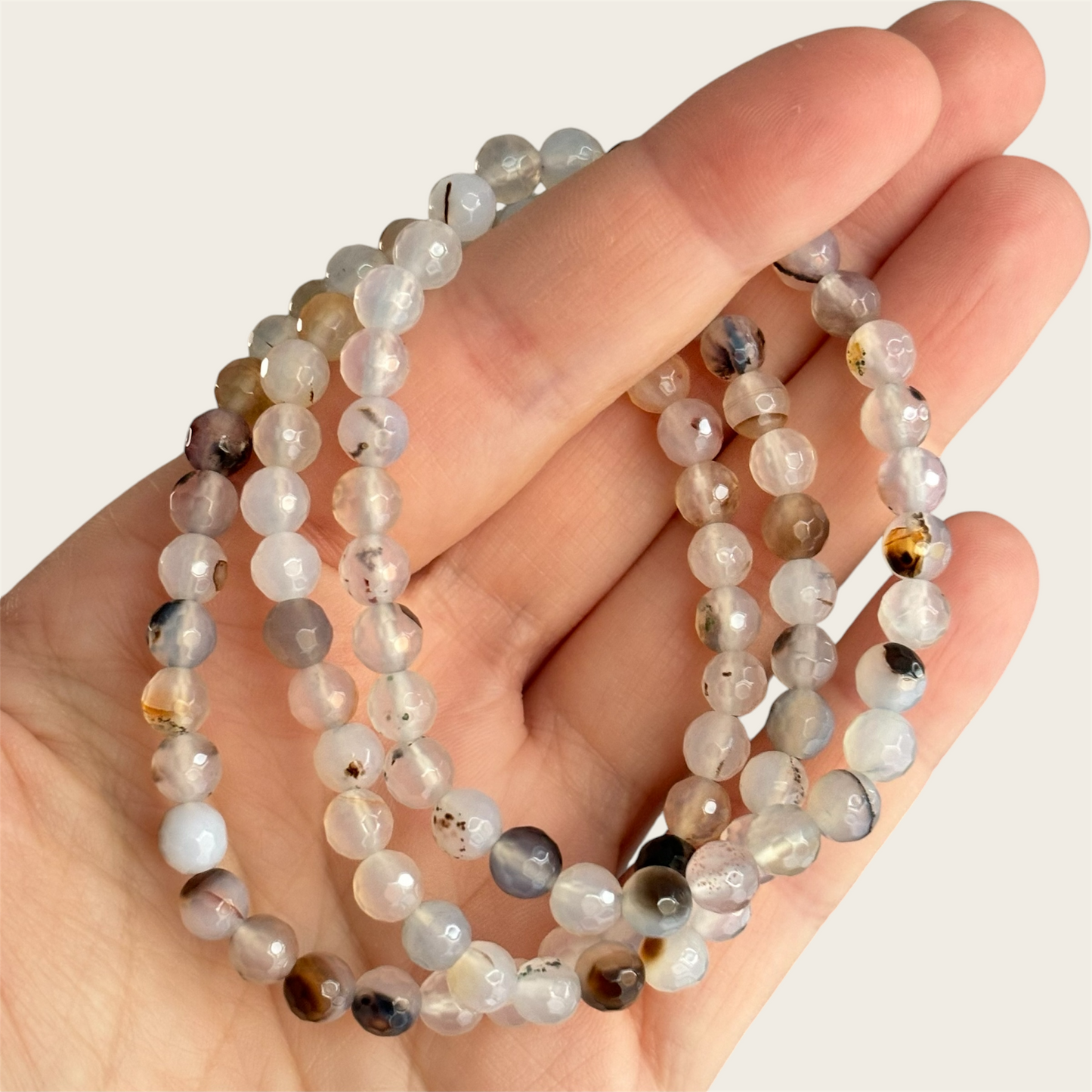 Dendriet Agaat facetarmband 6mm