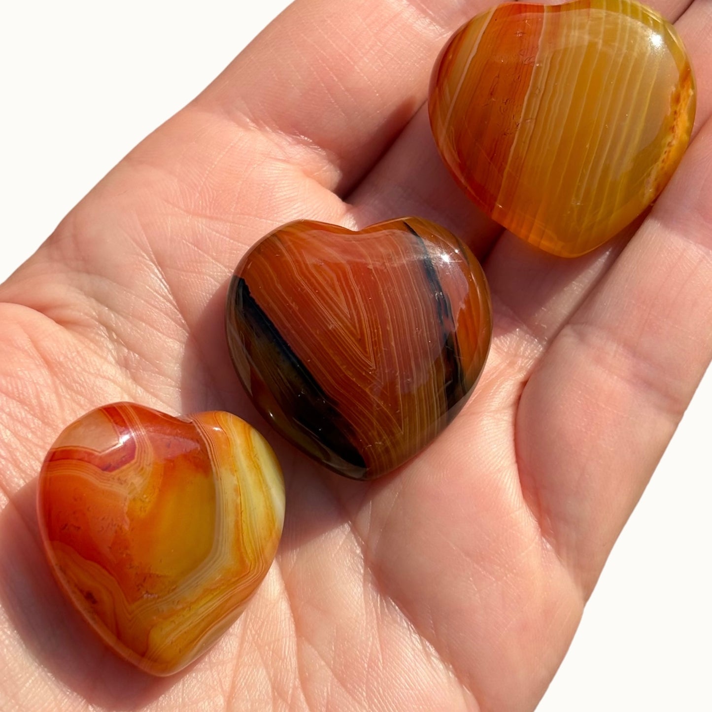 Carneool knuffelsteen hartje