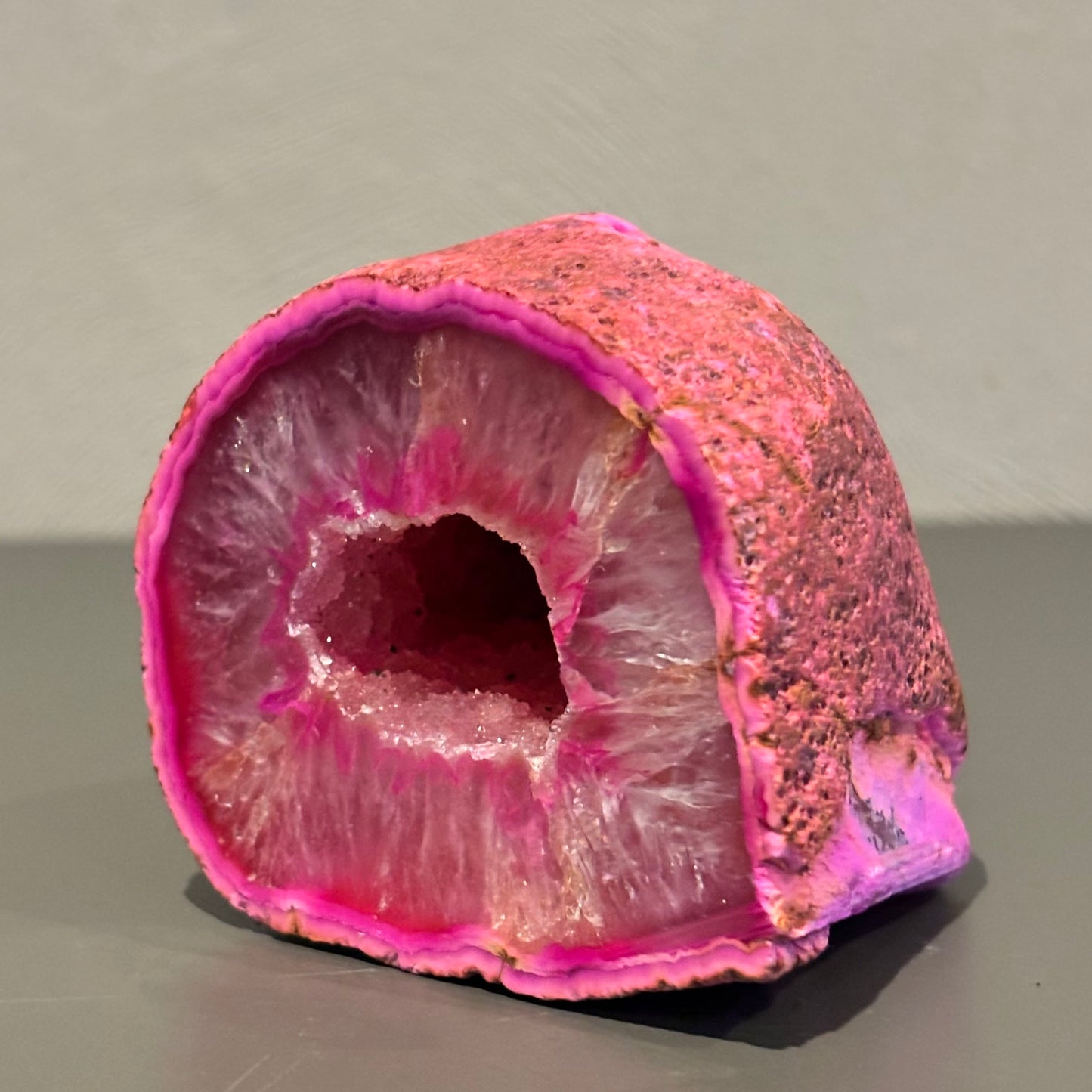 Roze gekleurde agaat #65