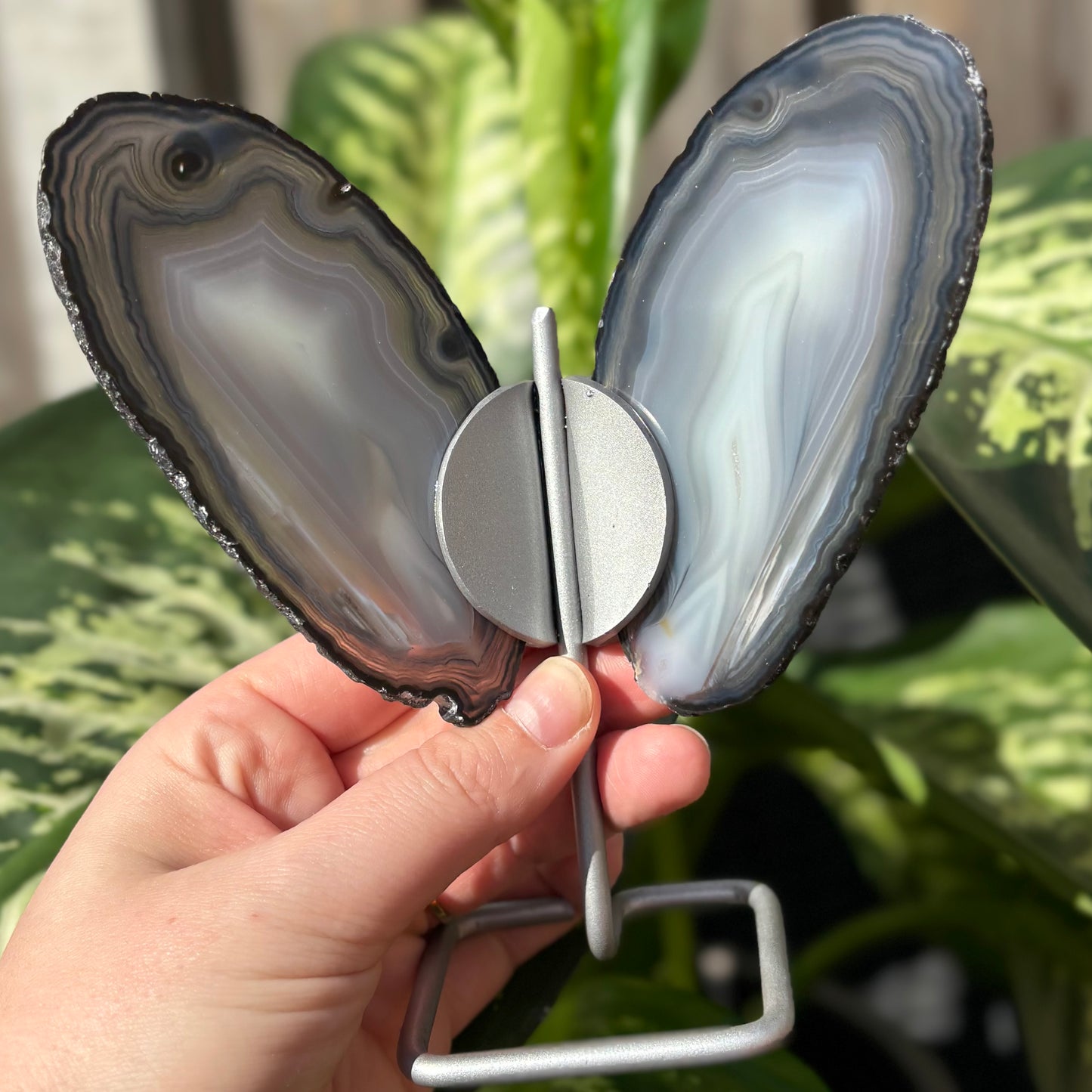 Agaat vlinder op standaard