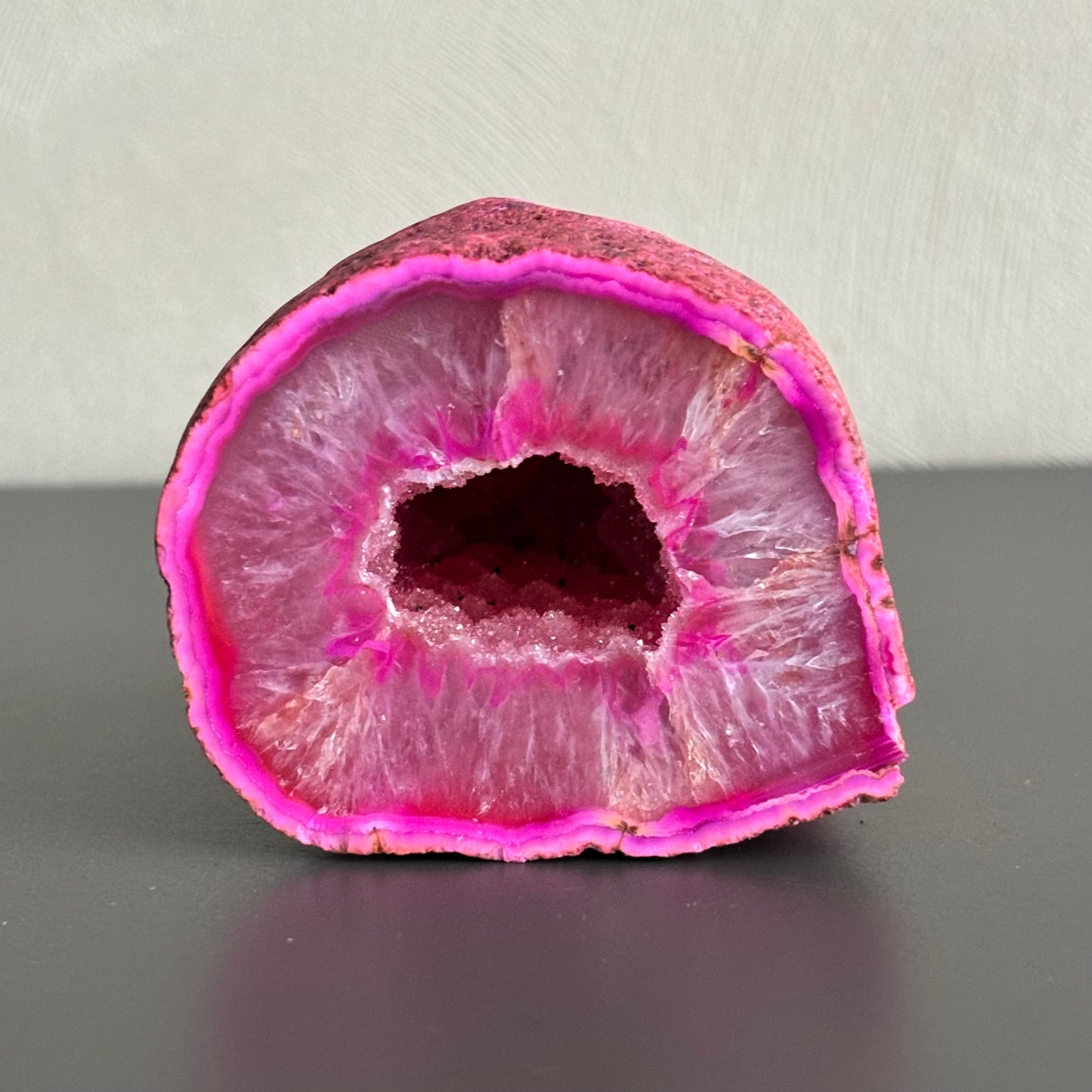 Roze gekleurde agaat #65