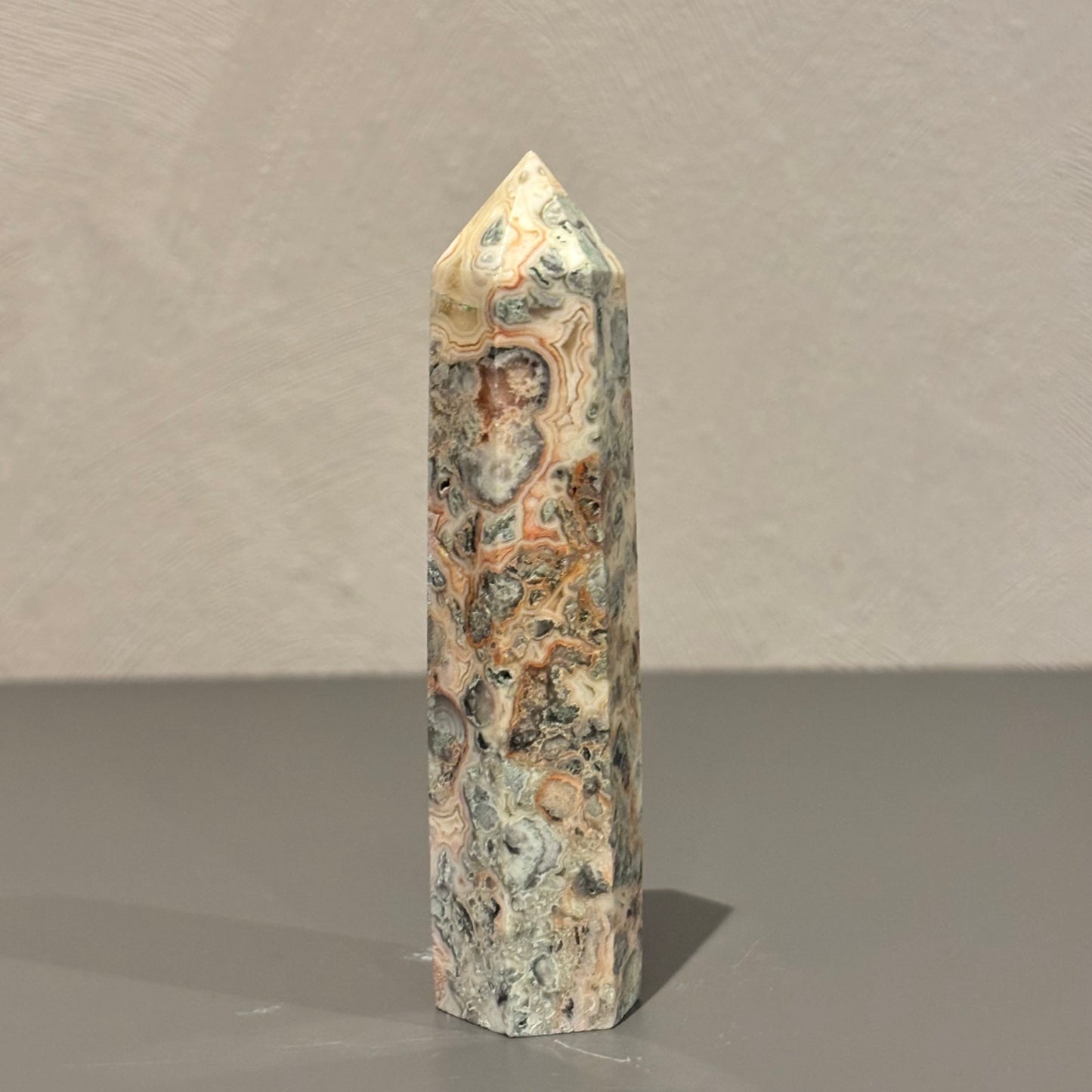 Crazy lace agaat punt