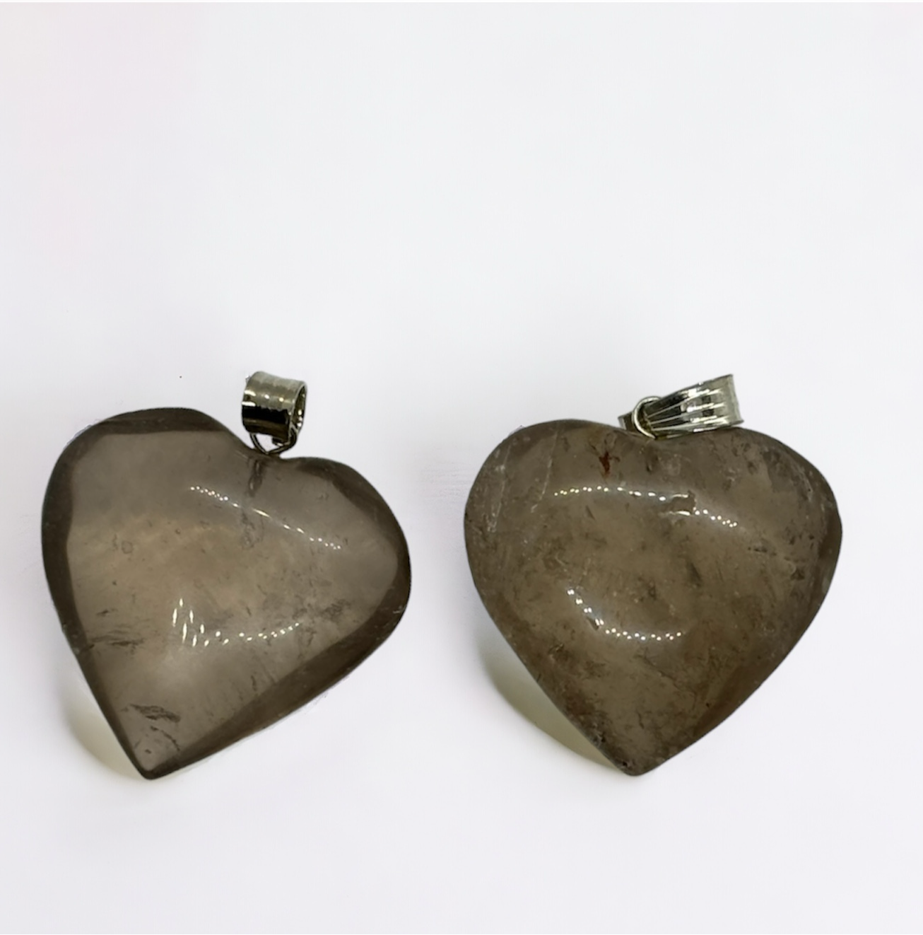 Smoky Quartz Pendant in Heart Shape