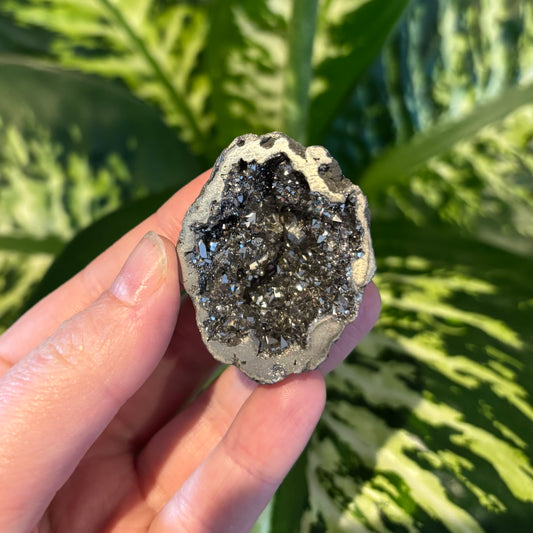 Quartz geode zilver coated