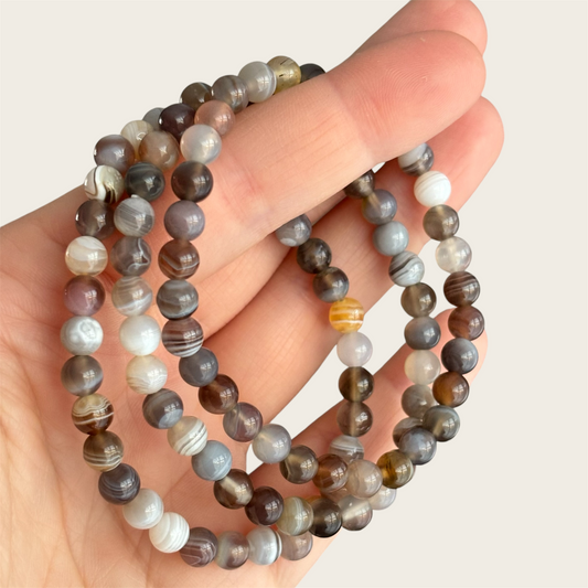 Botswana Agaat kogelarmband 6mm