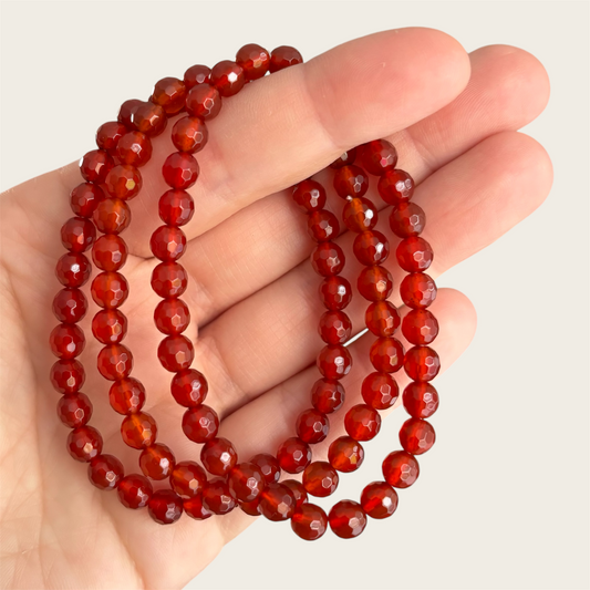 Carneool facetarmband 6mm
