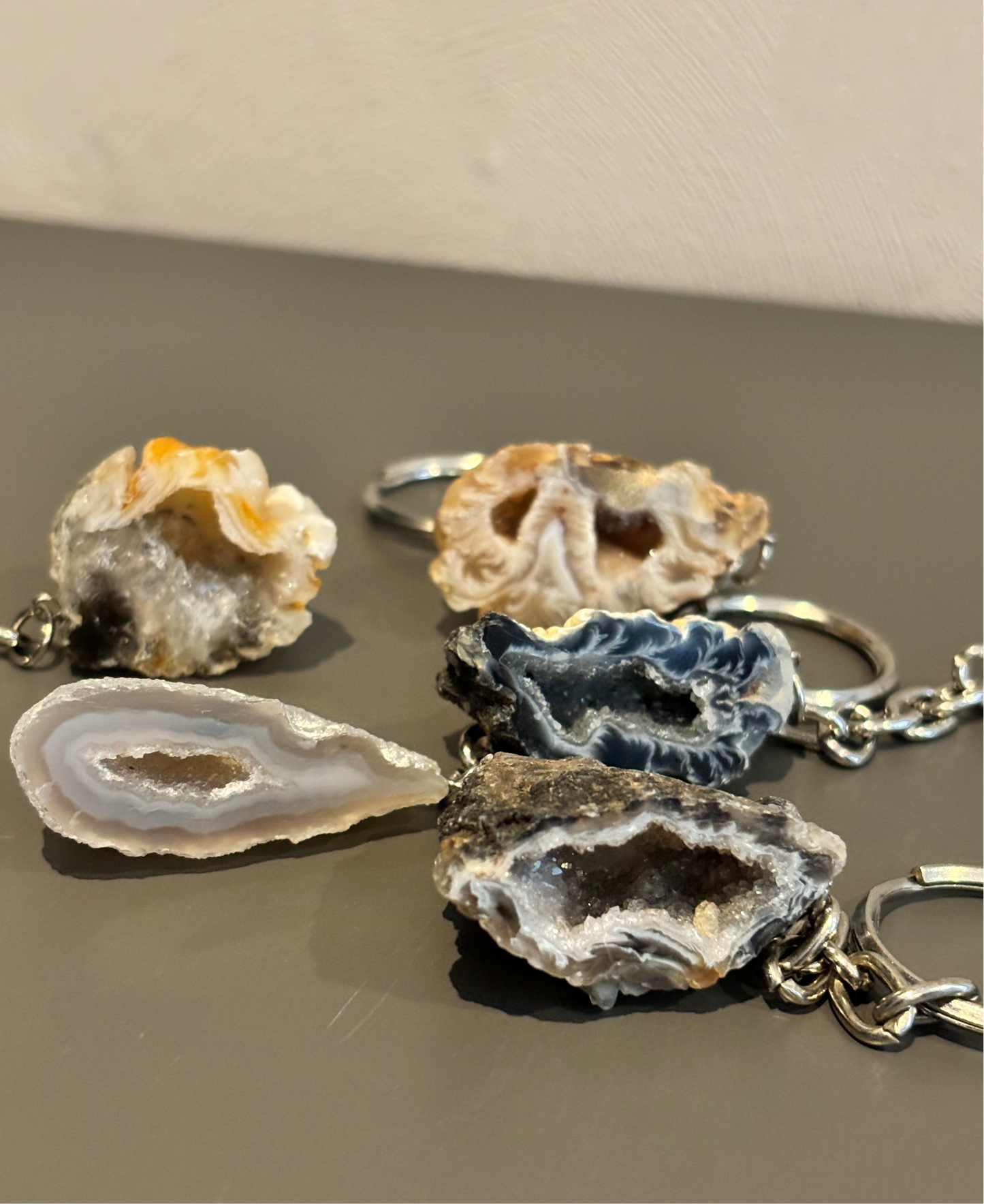 Keychain Agate Geode