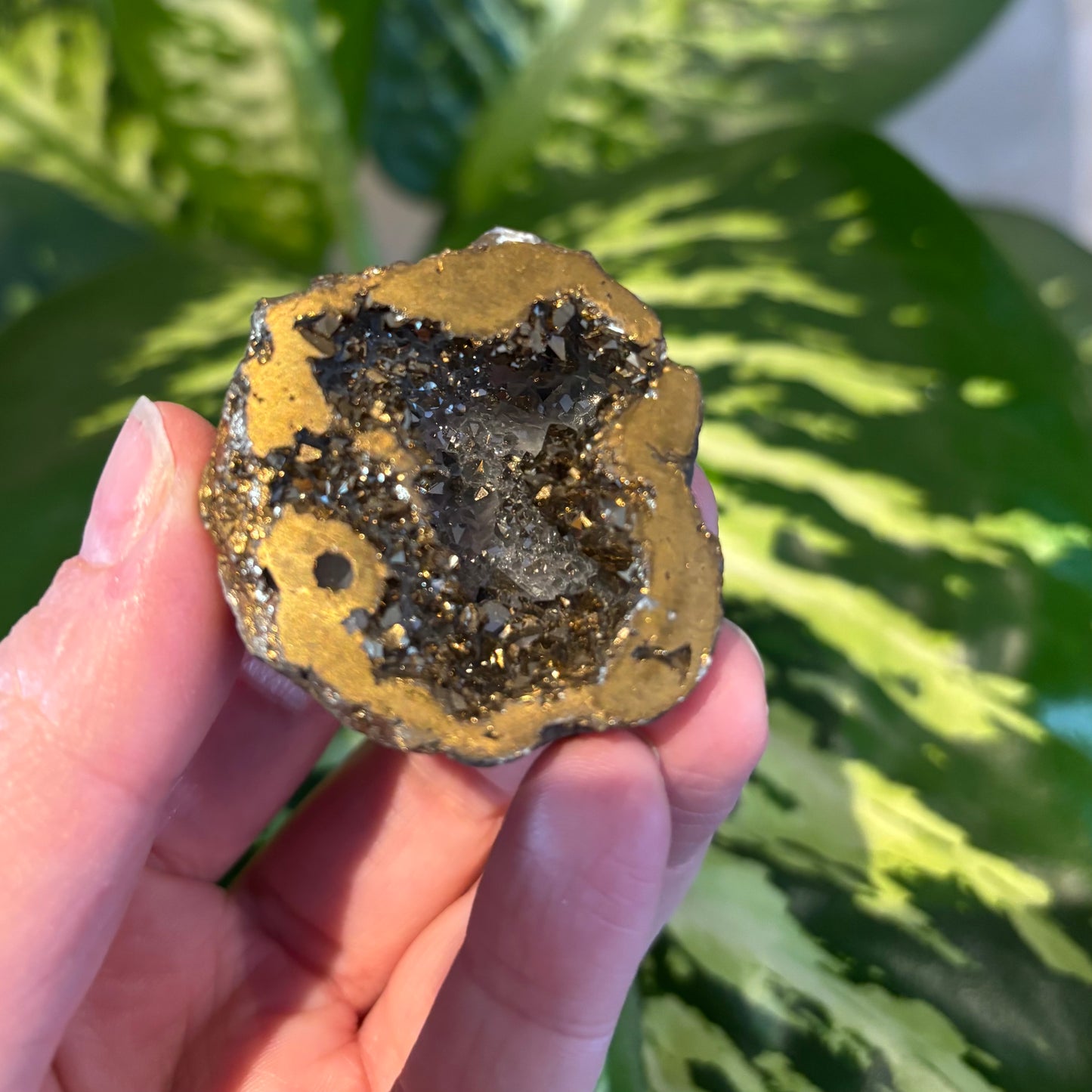 Quartz geode goud coated