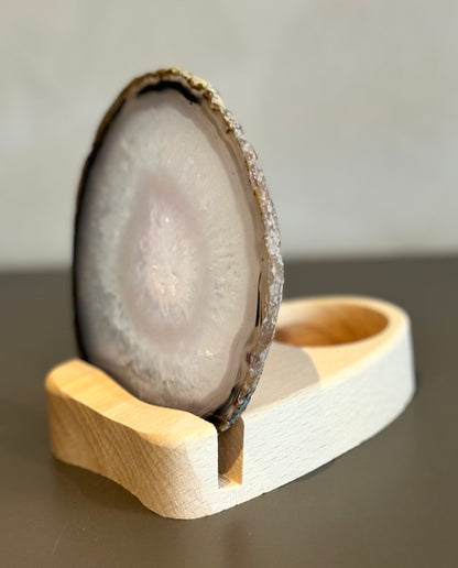 Houten Standaard voor Agaatschijf