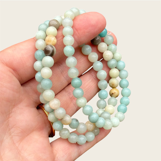 Amazoniet kogelarmband 6mm